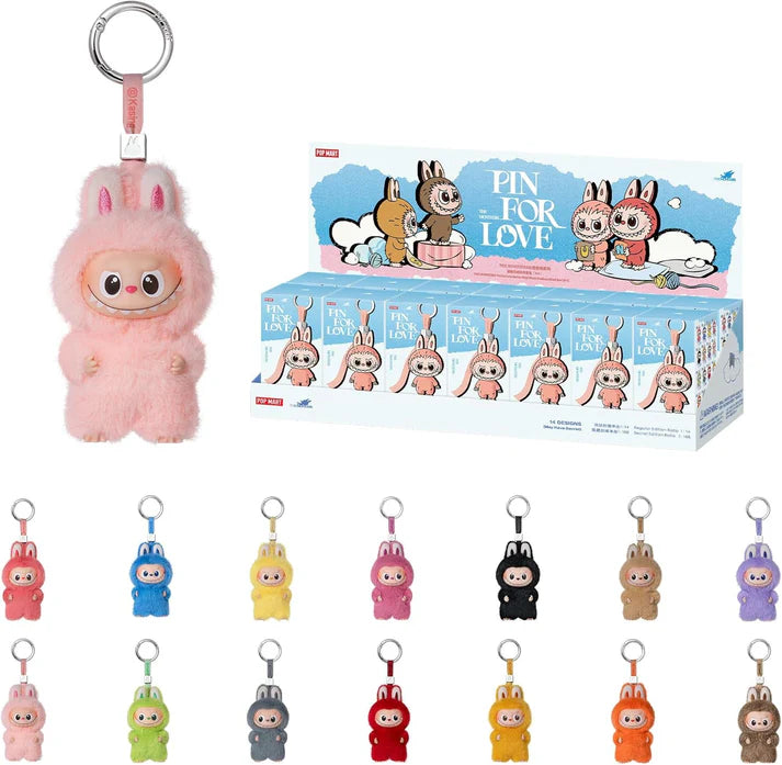 POP MART The Monsters Pin for Love Series Vinyl Plush Blind Box (N–Z) – Pack of 14
